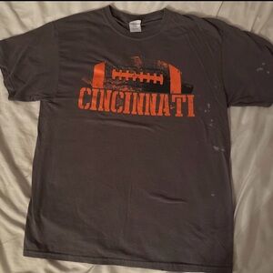 NFL Cincinnati Football Graphic Tee - Dark Gray and Orange men’s large